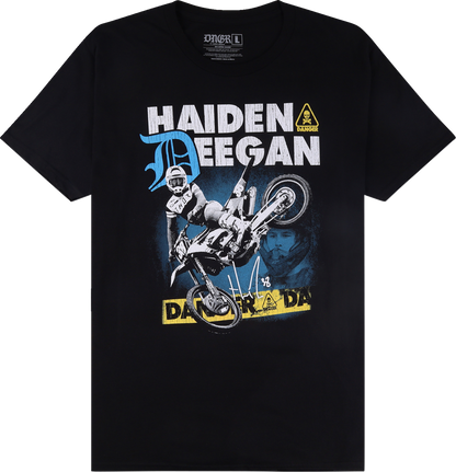 DEEGAN APPAREL Caution T-Shirt - Black - Small DMTSS3023BLKS