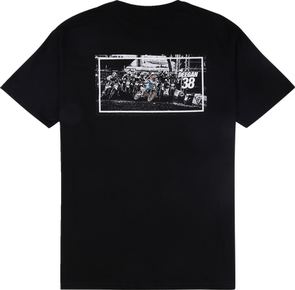 DEEGAN APPAREL Holeshot T-Shirt - Black - XL DMTSS3027BLKXL