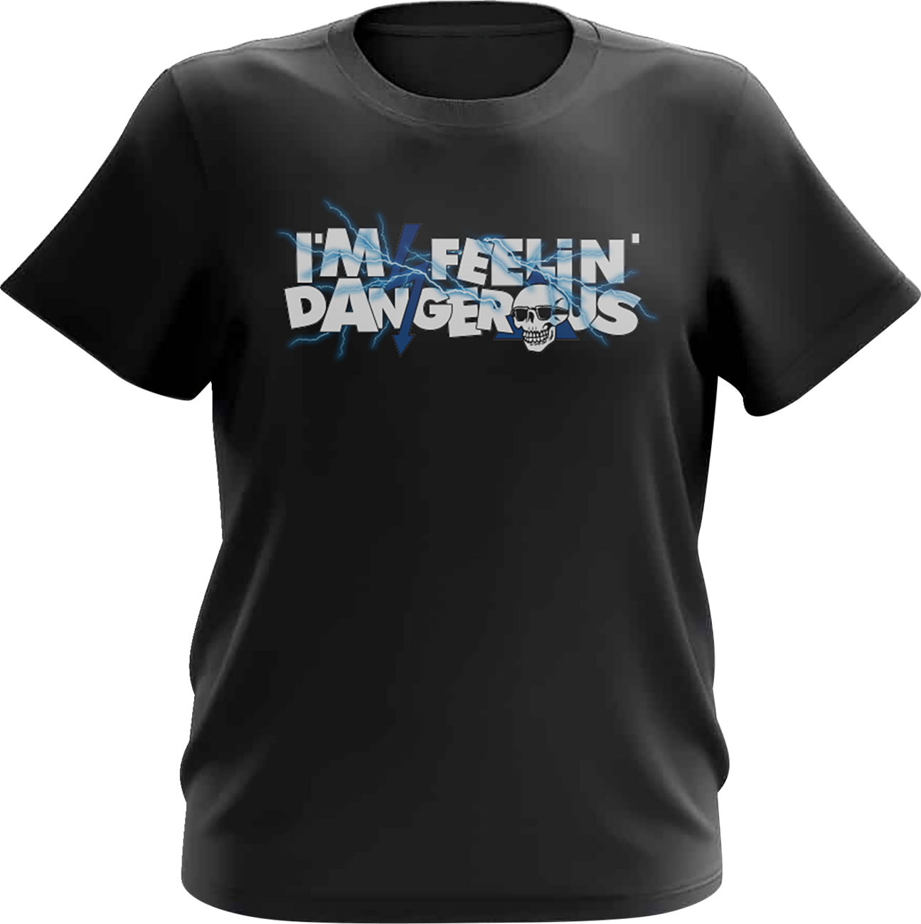 DEEGAN APPAREL Youth Shocking T-Shirt - Black/Blue - Large DBTSS3007BBUL