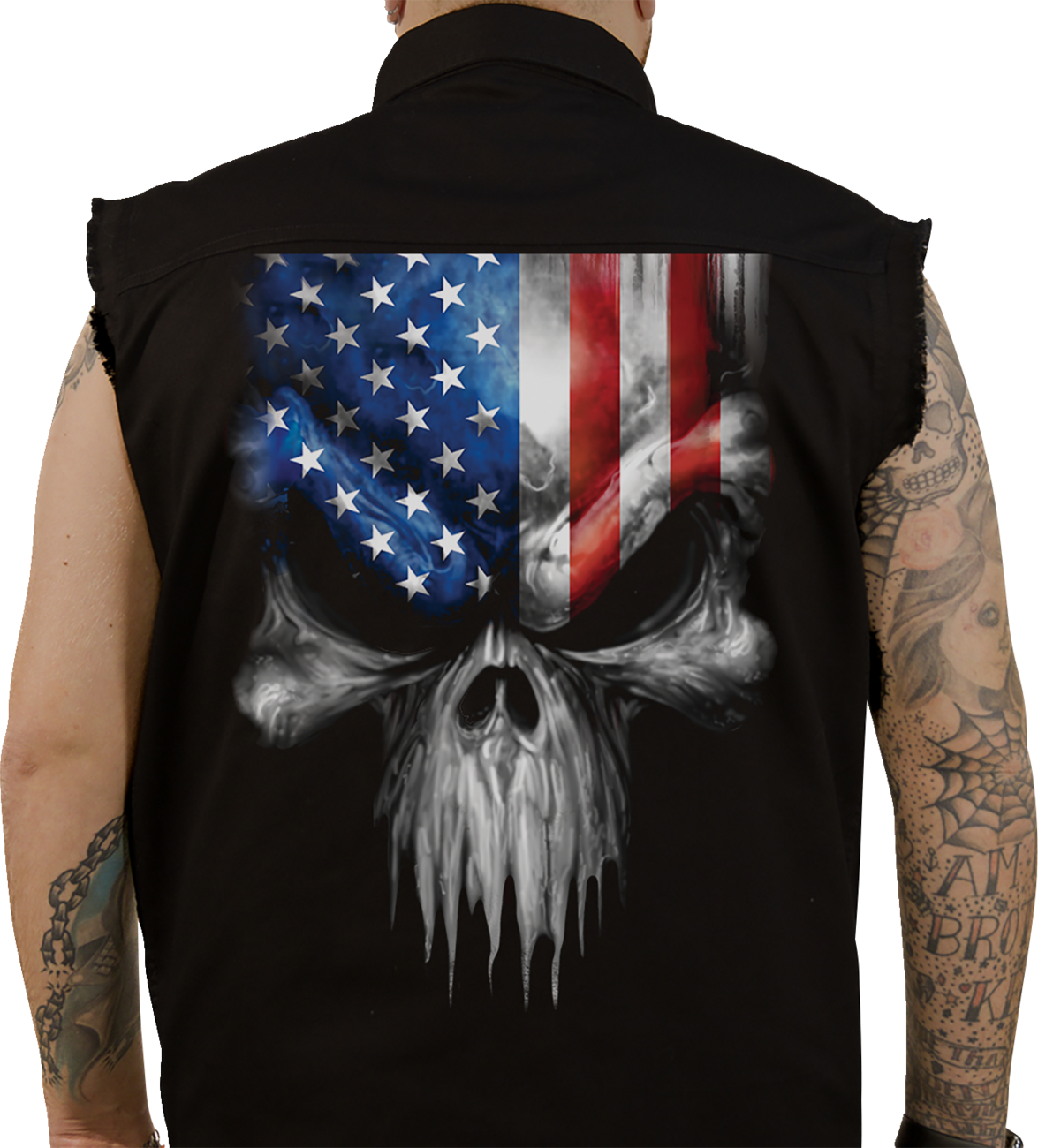 LETHAL THREAT USA Skull Melt Sleeveless Shirt - Black - Large CO60213L