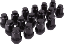RACELINE WHEELS Lug Nuts - Conical - M10 x 1.25 - Black - 16 Pack ALUGB-14BX