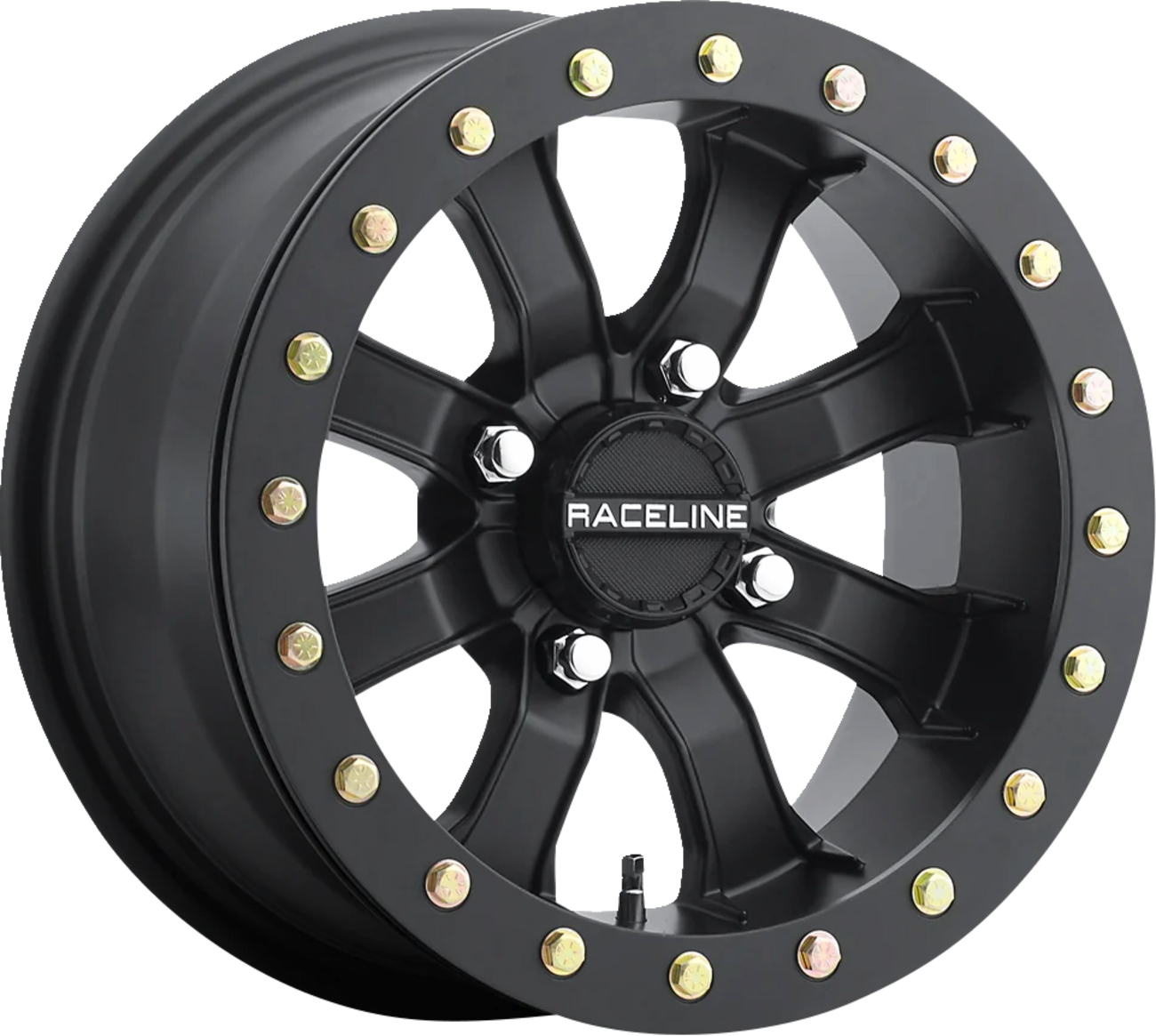 RACELINE WHEELS Wheel - Black Mamba - Beadlock - Front/Rear - Black - 14x8 - 4/137 - 4+4 A71B-48037-44