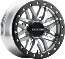 RACELINE WHEELS Wheel - Ryno - Beadlock - Front/Rear - Machined/with Black Ring - 14x7 - 4/137 - 5+2 (+10 mm) A91MA-47037+10