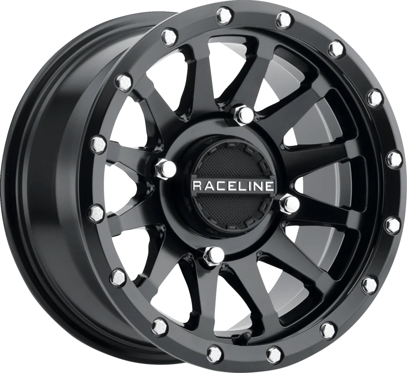 RACELINE WHEELS Wheel - Trophy - Simulated Beadlock - Front/Rear - Black - 15x7 - 4/137 - 5+2 (+10 mm) A95B-57037+10