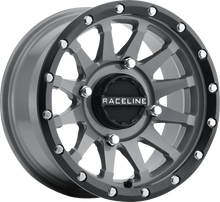RACELINE WHEELS Wheel - Trophy - Simulated Beadlock - Front/Rear - Stealth Gray - 14x7 - 4/137 - 5+2 (+10 mm) A95SG-47037+10