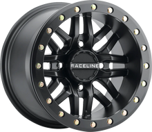 RACELINE WHEELS Wheel - Ryno - Beadlock - Rear - Black/with Black Ring - 15x10 - 4/137 - 5+5 A91B-51037-55