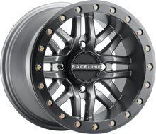 RACELINE WHEELS Wheel - Ryno - Beadlock - Front/Rear - Gun Metal Gray/with Black Ring - 15x7 - 4/137 - 5+2 A91G-57037-52