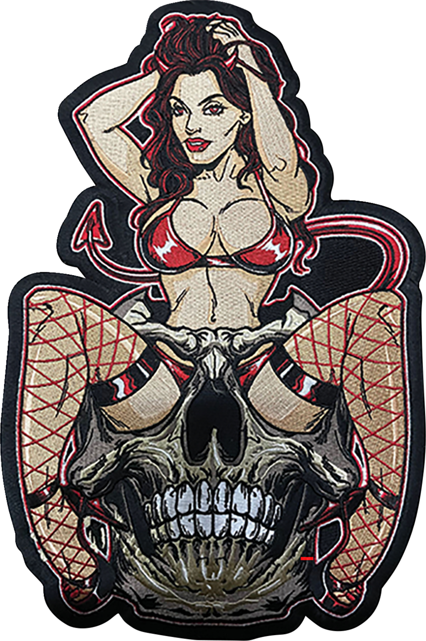 LETHAL THREAT Devil Girl Embroidered Patch - Large LT30251