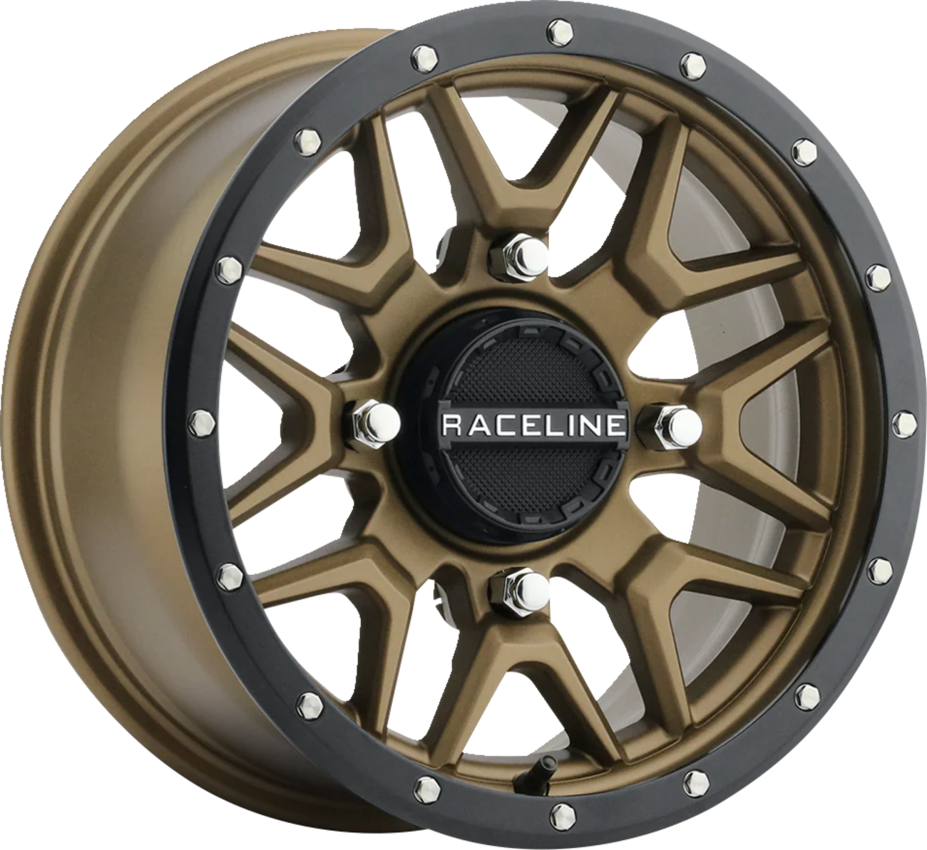 RACELINE WHEELS Wheel - Krank - Simulated Beadlock - Front/Rear - Bronze - 14x7 - 4/156 - 5+2 (+10 mm) A94BZ-47056+10