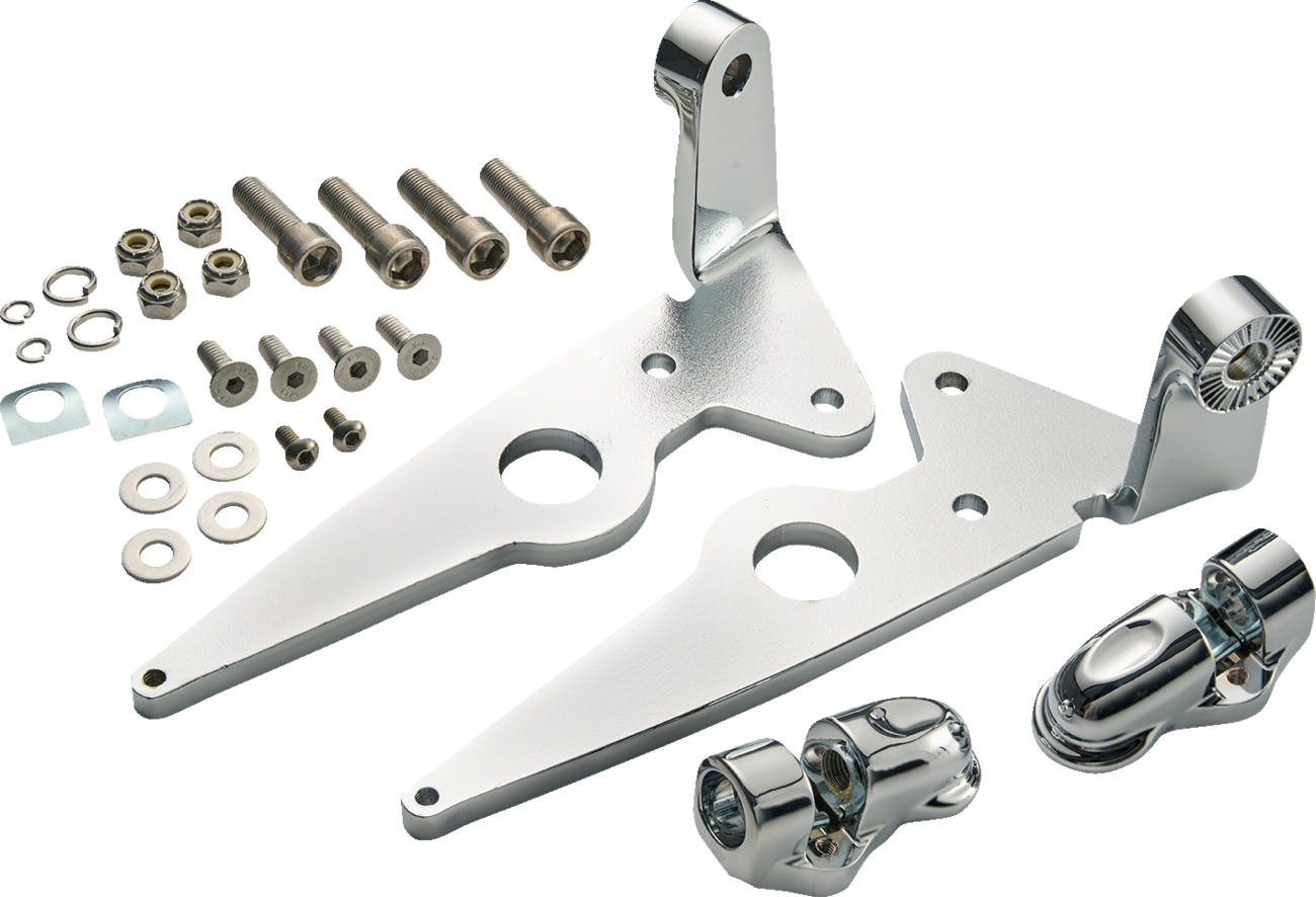 CIRO Highway Peg Mounts - Driver - Chrome - Indian 66200