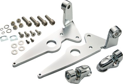 CIRO Highway Peg Mounts - Driver - Chrome - Indian 66200