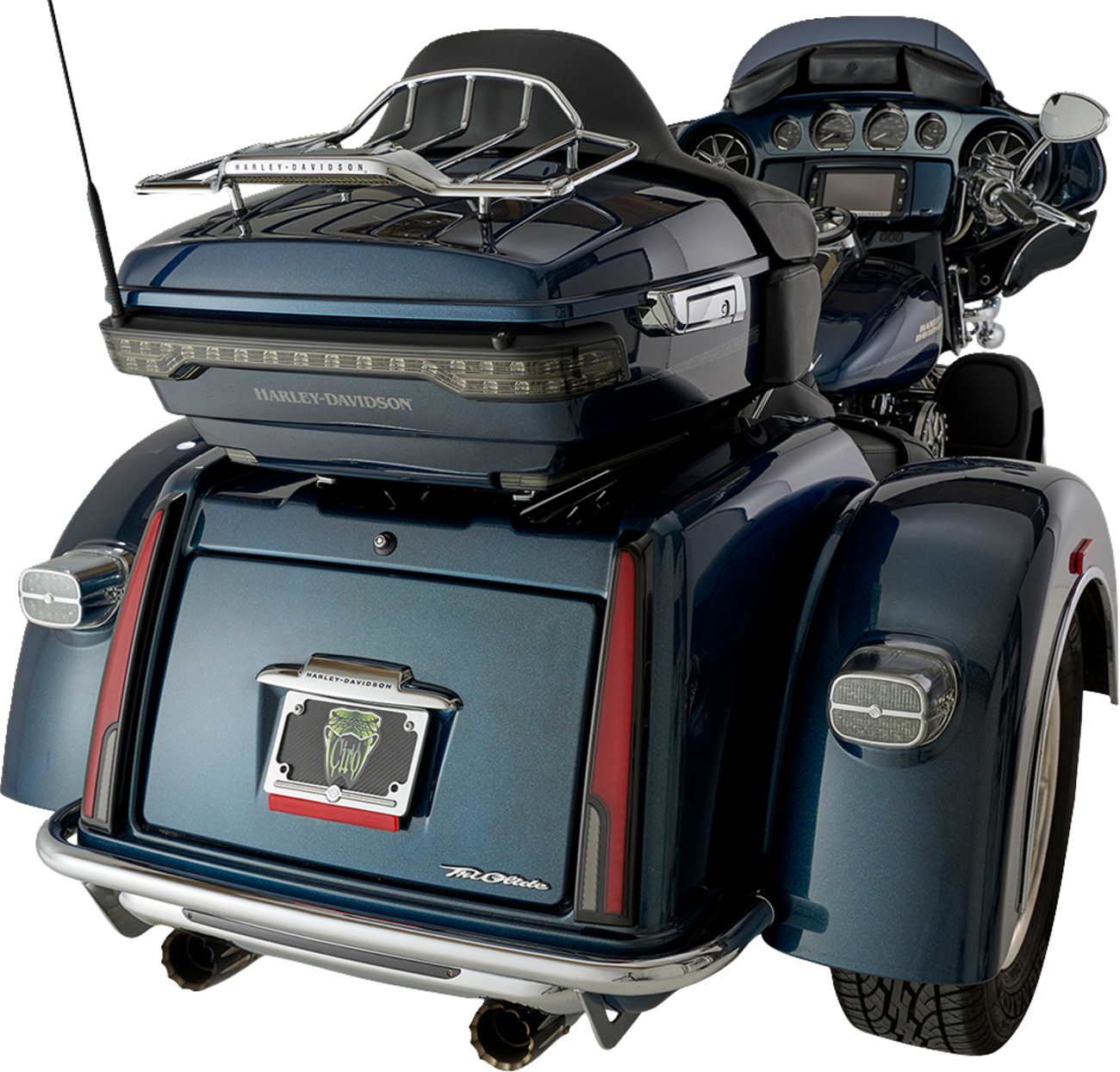 CIRO Taillight - LED - Red Lens - Black - Tri Glide 40086