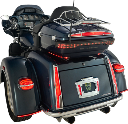 CIRO Taillight - LED - Red Lens - Chrome - Tri Glide 40085