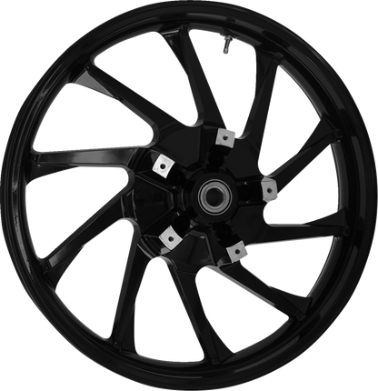 COASTAL MOTO Wheel - Hurricane 3D - Front - Dual Disc/without ABS - Black - 21x3.5 3D-HUR213SB07