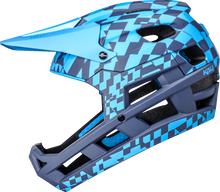 KALI DH Invader Helmet - LTD Glitch - Matte Navy/Cyan - XS-M 0211323226