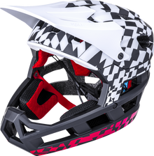 KALI DH Invader Helmet - LTD Glitch - Matte Black/White/Red - L-2XL 0211323217