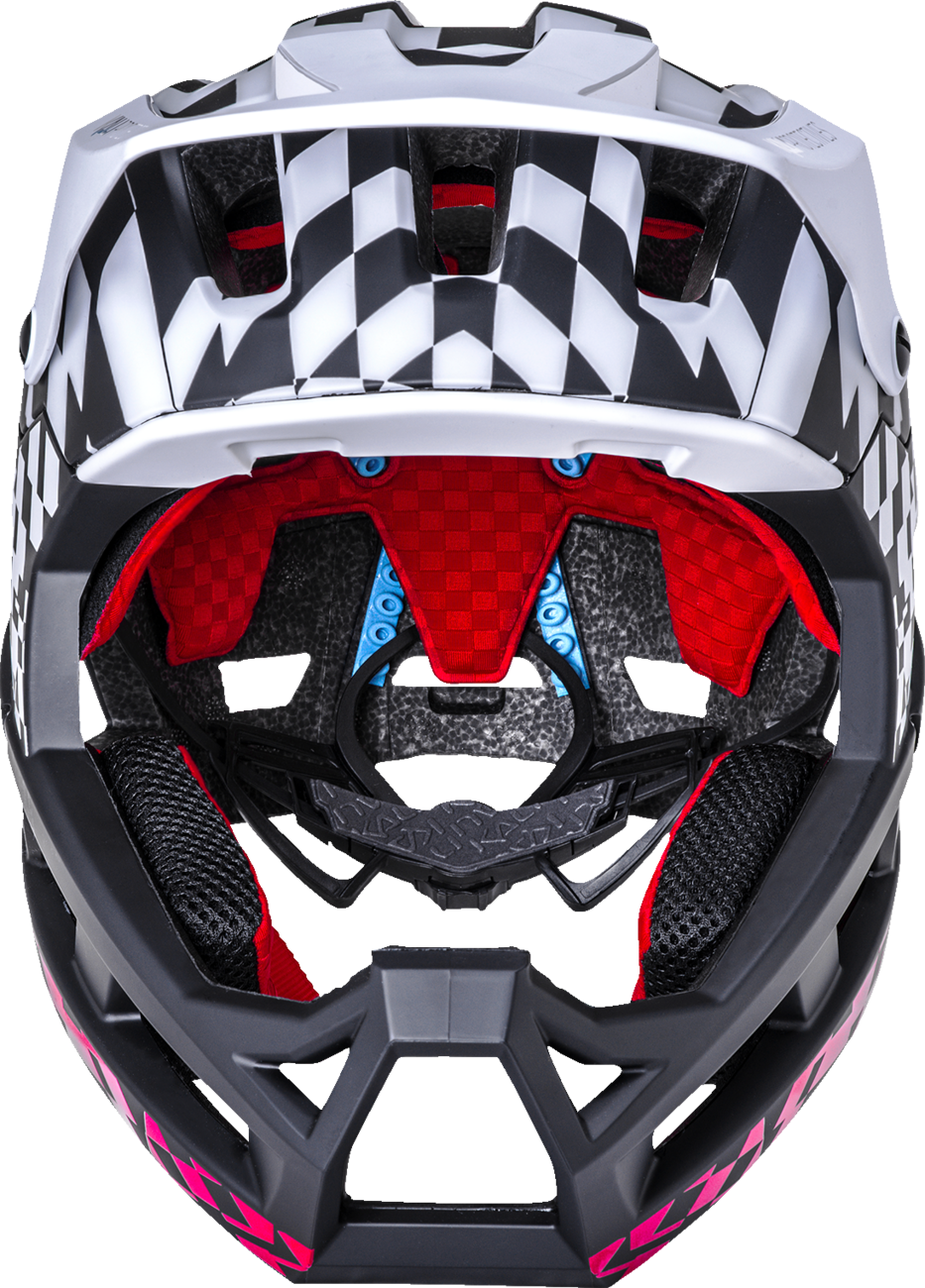 KALI DH Invader Helmet - LTD Glitch - Matte Black/White/Red - XS-M 0211323216