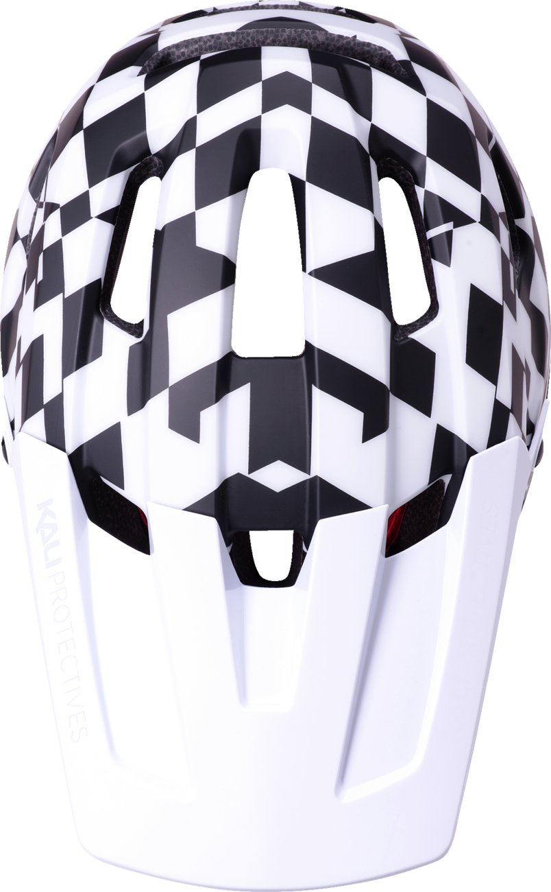 KALI DH Invader Helmet - LTD Glitch - Matte Black/White/Red - XS-M 0211323216
