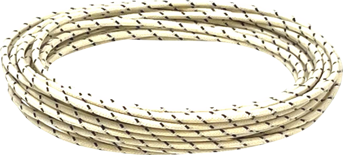 NAMZ 25' Cloth-Braided Wire Spool - 16 Gauge - White/Black NCBW-90