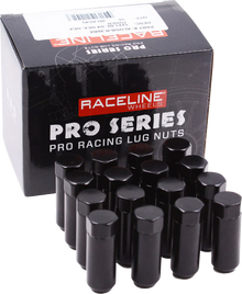 RACELINE WHEELS Lug Nuts - Military - 3/4" Hex - M12 x 1.50 - Black - 16 Pack ALUGB-R-20BX