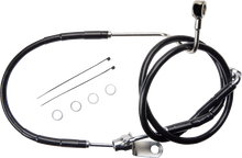 DRAG SPECIALTIES Brake Line - Rear - Non-ABS - Black 621225-BLK