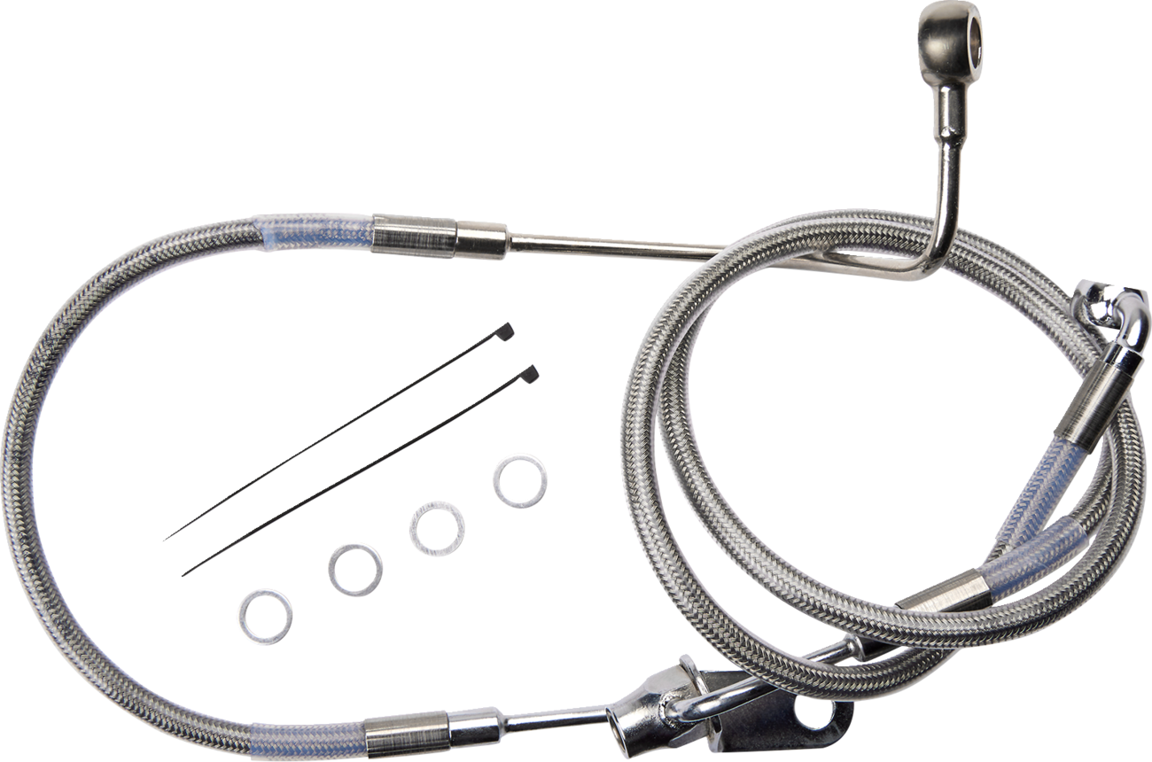 DRAG SPECIALTIES Brake Line - Rear - Non-ABS - Stainless Steel 621225