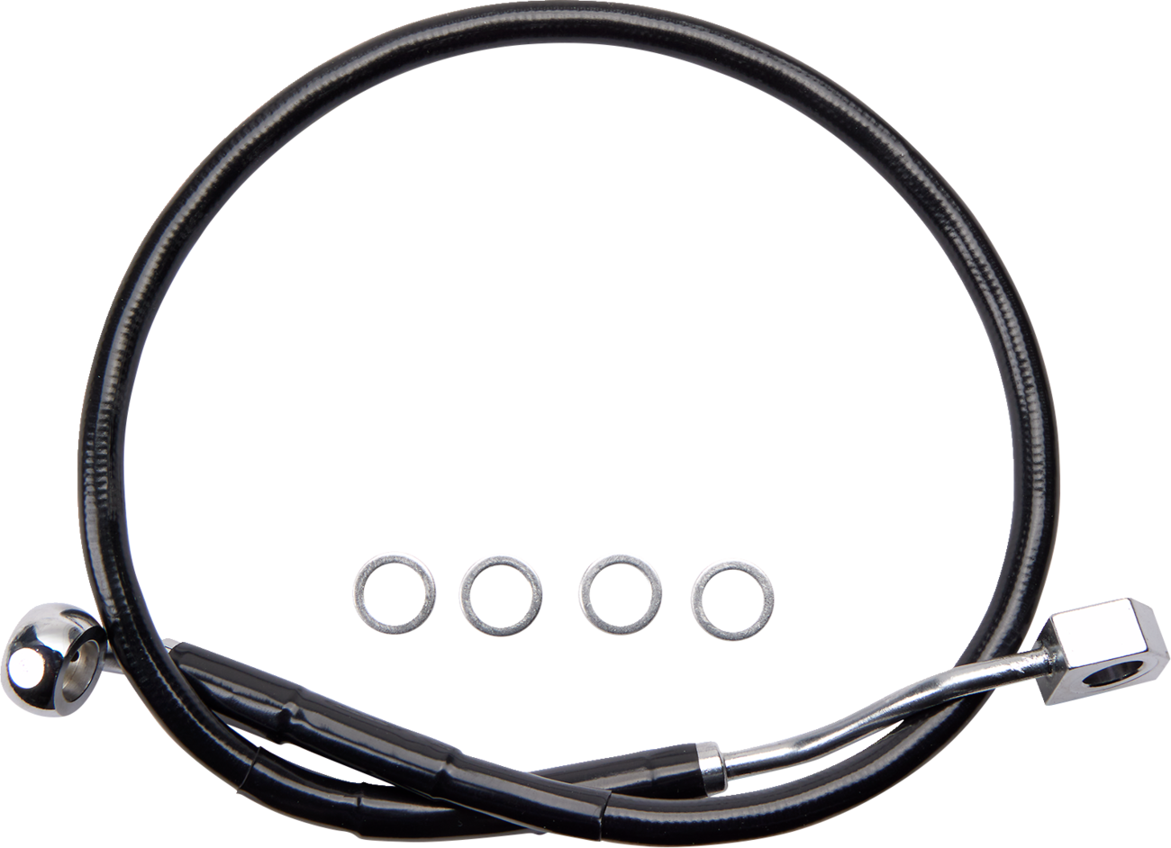 DRAG SPECIALTIES Brake Line - Rear - Master Cylinder to ABS - Black 618603-BLK