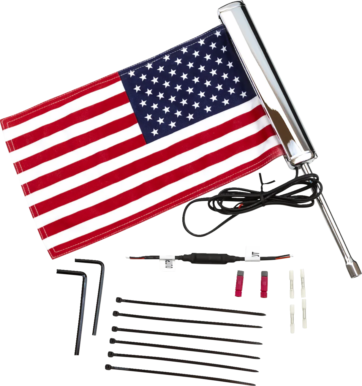 CIRO LED Flagpole - U.S. Flag - Black 70610