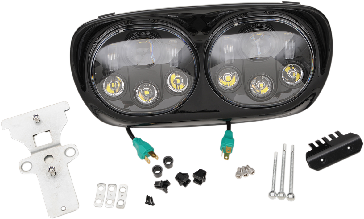 HEADWINDS 5.75" Headlight Assembly - '99-'13 FLTR - Black 8-9552-02BA