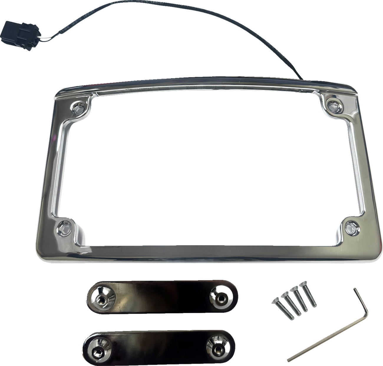 CUSTOM DYNAMICS License Plate Frame - LED - Chrome LPF-RAD-23CVO-C