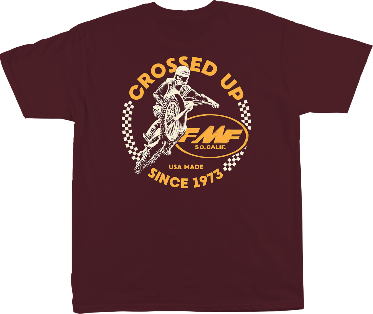 FMF Crossed Up T-Shirt - Maroon - Small SP24118901MRNSM