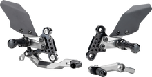 GILLES TOOLING Adjustable Rearset - Black/Chrome AS31GT3-Y15-B