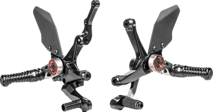 GILLES TOOLING MUE2 Rearset - Black - Ducati MUE2-D03-B