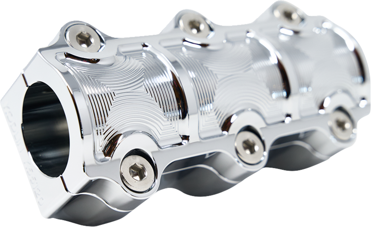 KODLIN USA Big Block Risers - Includes Clamp - Chrome K55119