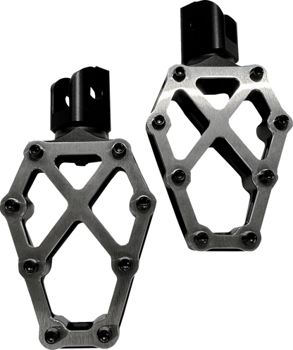 KODLIN USA NXL Foot Pegs - Black w/ Stainless Steel K73255