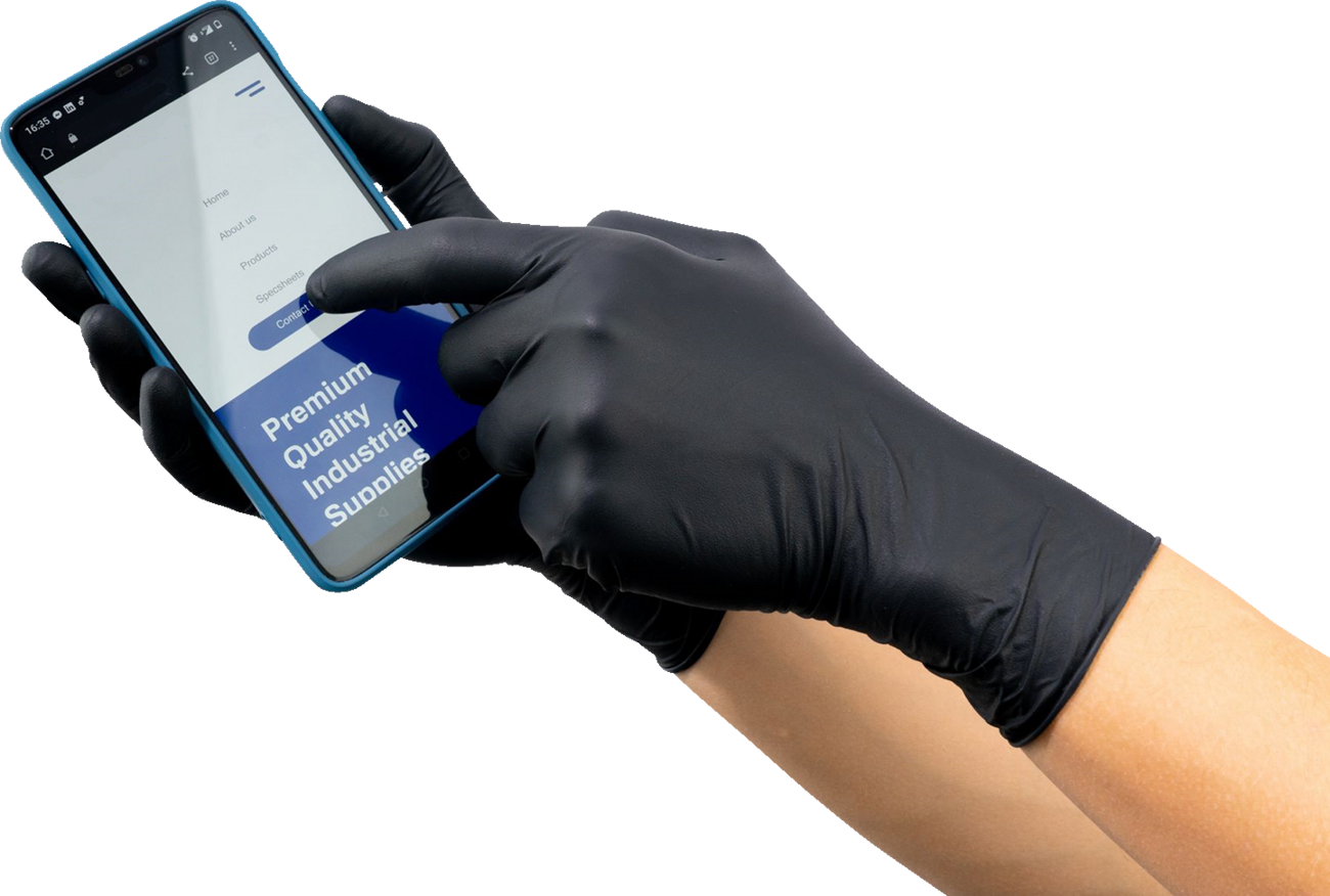 PARTS UNLIMITED Nitrile Gloves - 6.5 MIL - Large - 100-Pack PU-GLV65BL