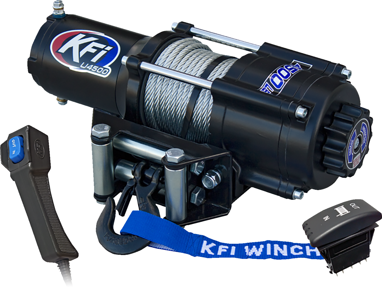 KFI PRODUCTS U45-R2 Winch - 4500 lb - 38' Steel Cable U45-R2