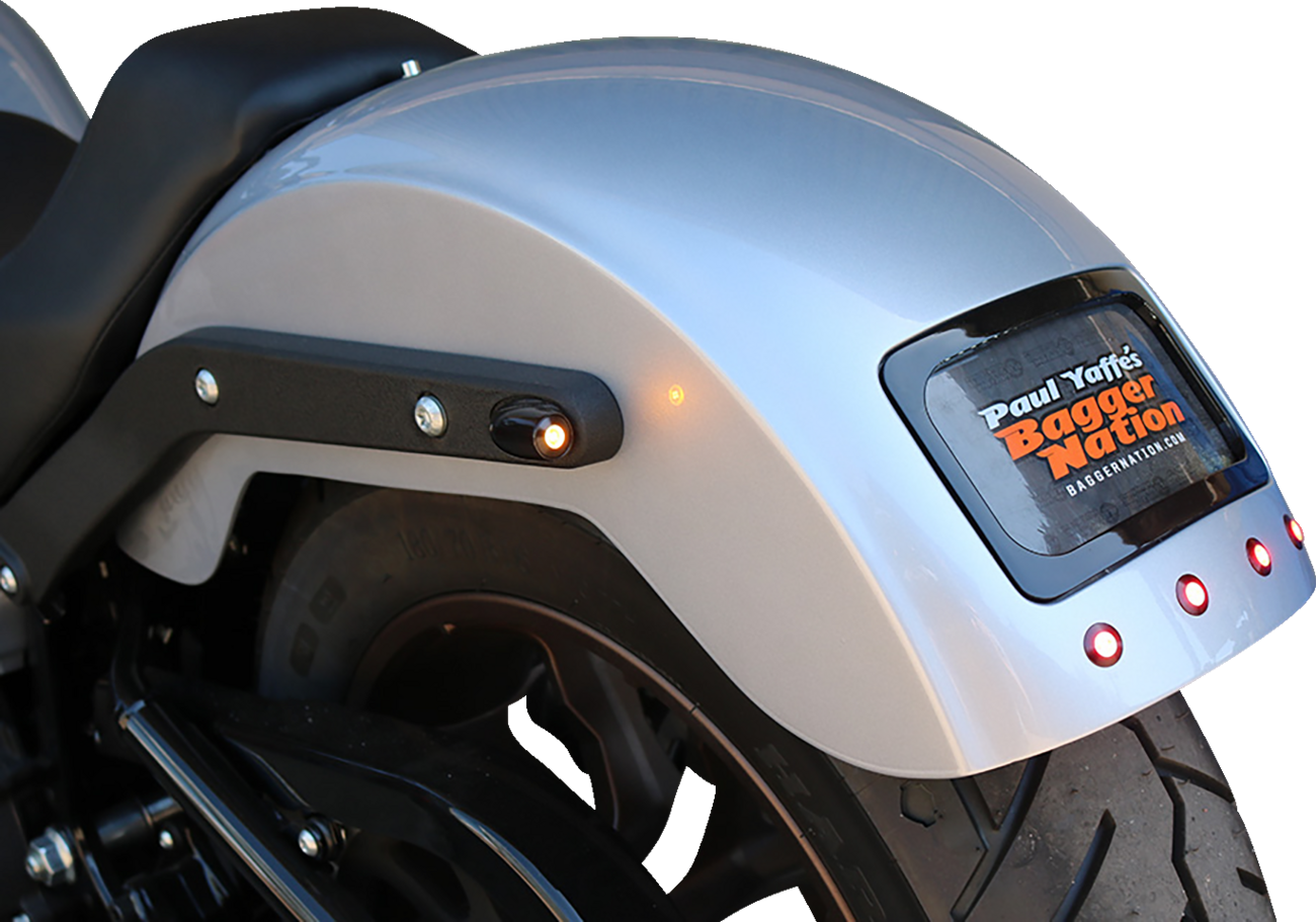 PAUL YAFFE BAGGER NATION The Fix Rear Fender - Black Frame Plate - M8 Softail® CRF-M8ST-LR-B