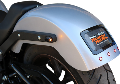 PAUL YAFFE BAGGER NATION The Fix Rear Fender - Black Frame Plate - M8 Softail® CRF-M8ST-LR-B