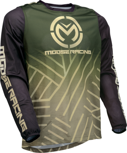 MOOSE OFFROAD Sahara Jersey - Green/Black - Small 29107942