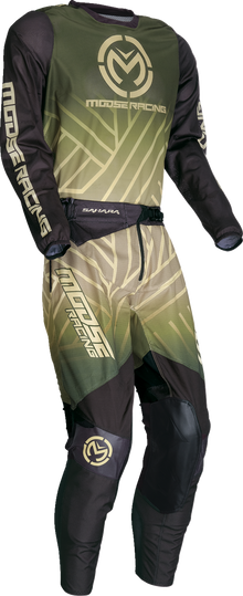 MOOSE OFFROAD Sahara Jersey - Green/Black - Large 29107944