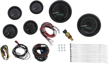 DAKOTA DIGITAL MVX-8K Series Analog/Digital 6-Gauge Kit - Black Bezel - Black Face with Gray Background MVX-8604-KG-K