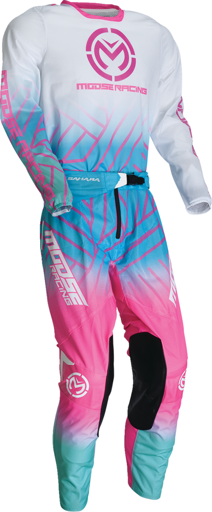 MOOSE OFFROAD Sahara Jersey - Pink/Blue/White - Large 29107958