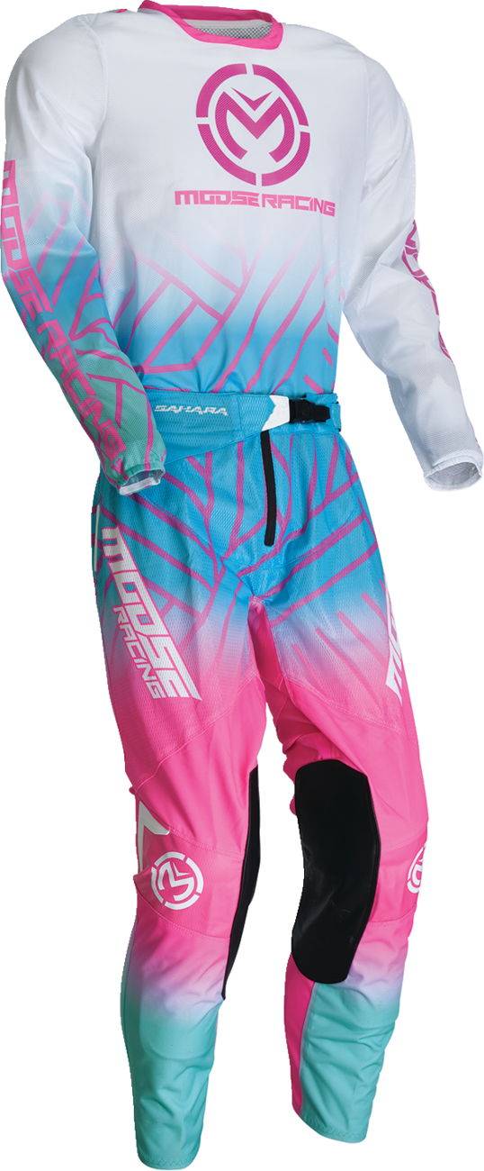 MOOSE OFFROAD Sahara Jersey - Pink/Blue/White - XL 29107959