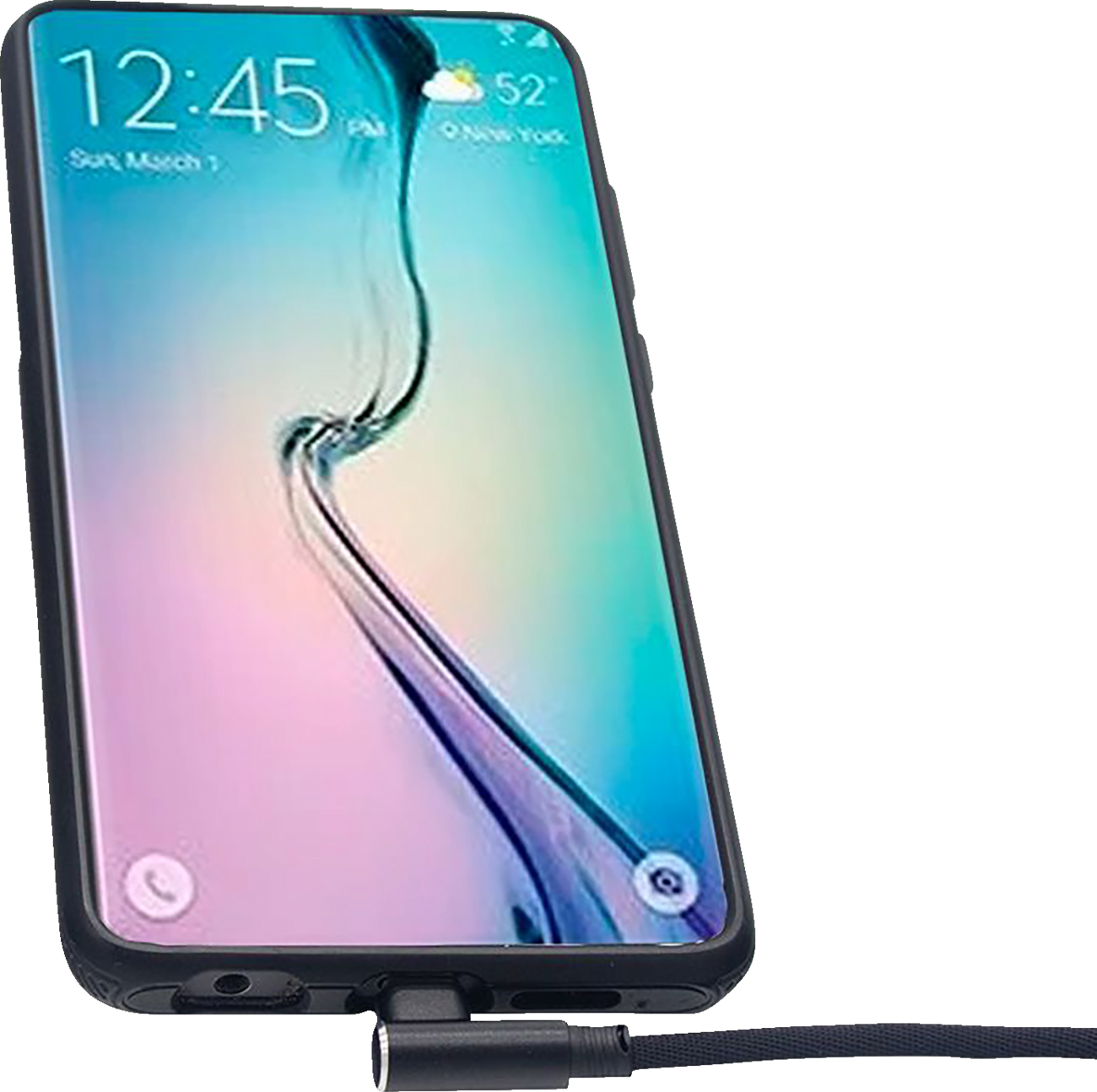 RIDEPOWER 90° Male USB to 90° Male USB-C Cable - Phone - Charger - 18" - Black RP90DGUSBUSBC18