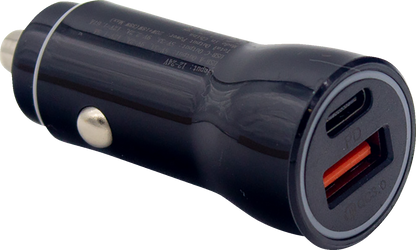 RIDEPOWER Power Adapter - Cigarette Lighter - USB/USB-C - Black RPCIGUSBUSBCADP