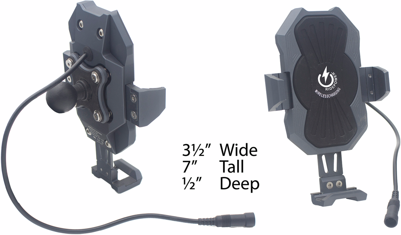 RIDEPOWER Phone Holder w/ Inductive Charging RPMETALINDMOUNT