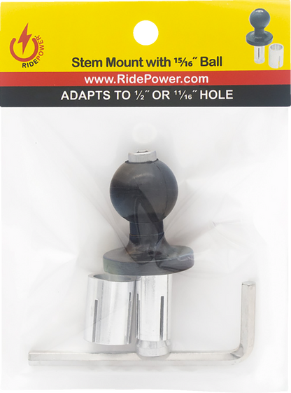 RIDEPOWER Ball Mount Adapter Mount - Stem Mount RPSTEMMOUNTADPT