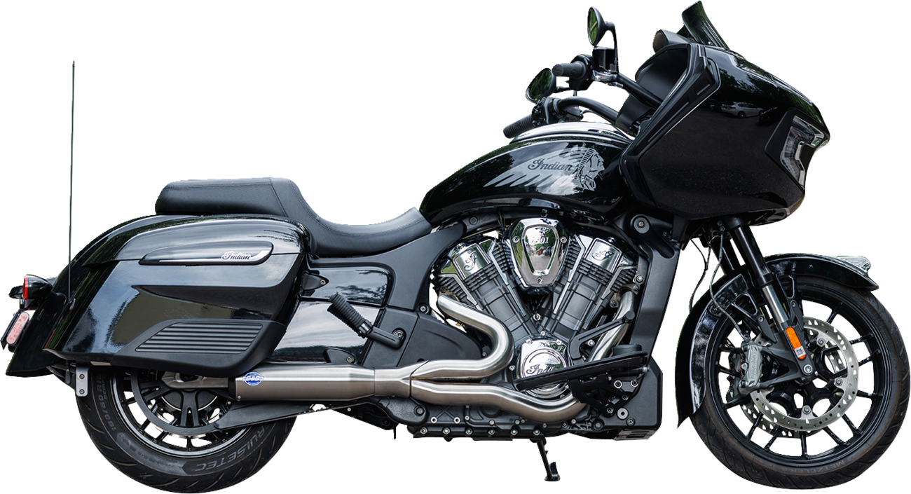 S&S CYCLE 2-into-1 Qualifier Exhaust System - Race Only - Brushed - Stainless Steel 550-1082
