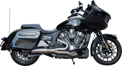 S&S CYCLE 2-into-1 Qualifier Exhaust System - Race Only - Brushed - Stainless Steel 550-1082